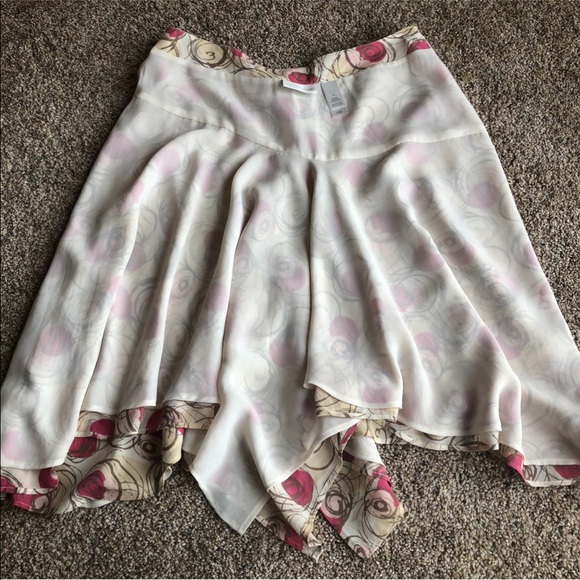 Liz Claiborne ~ Handkerchief Skirt - Silk & Cotton - Picture 9 of 12